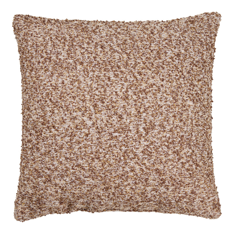 Coussin bouclette marron beige 45x45 cm Lamu House Nordic - 1