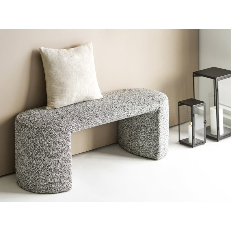 Coussin beige tissé 45x45 cm Leros House Nordic - 2