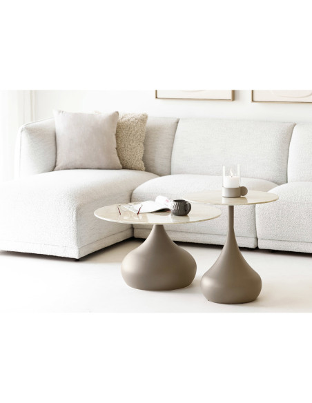 Coussin beige tissé 45x45 cm Leros House Nordic - 5