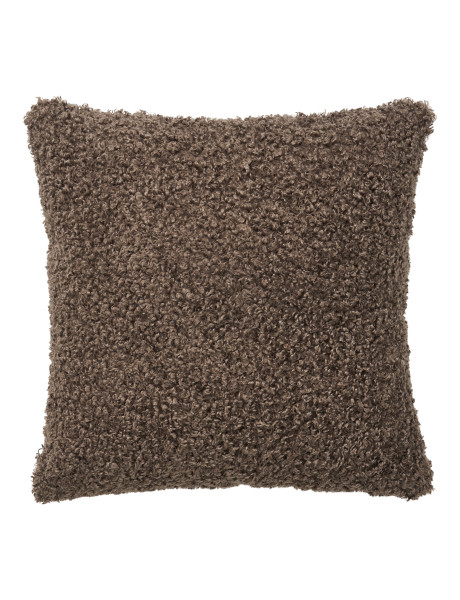 Coussin bouclette gris foncé 45x45 cm Tavira House Nordic - 1