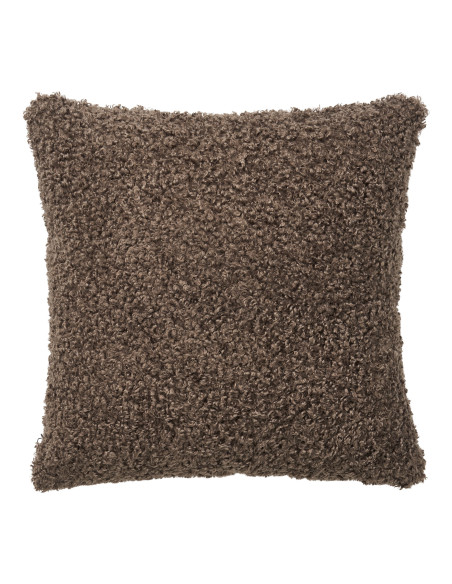 Coussin bouclette gris foncé 45x45 cm Tavira House Nordic - 1