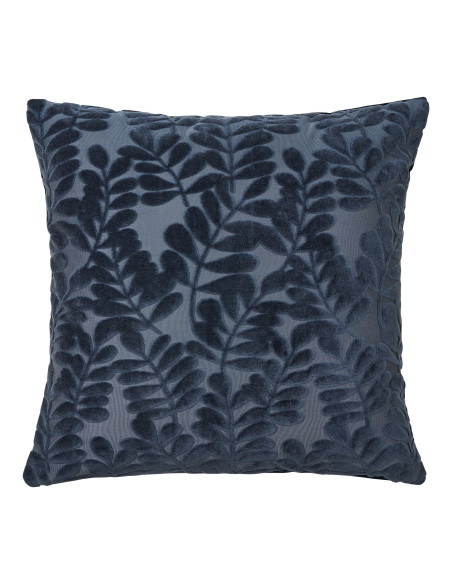 Coussin bleu motif feuillage 45x45 cm Yona House Nordic - 1