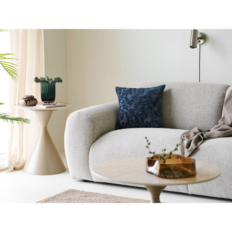 Coussin bleu motif feuillage 45x45 cm Yona House Nordic - 2