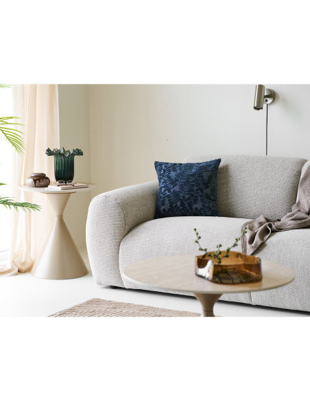Coussin bleu motif feuillage 45x45 cm Yona House Nordic - 2