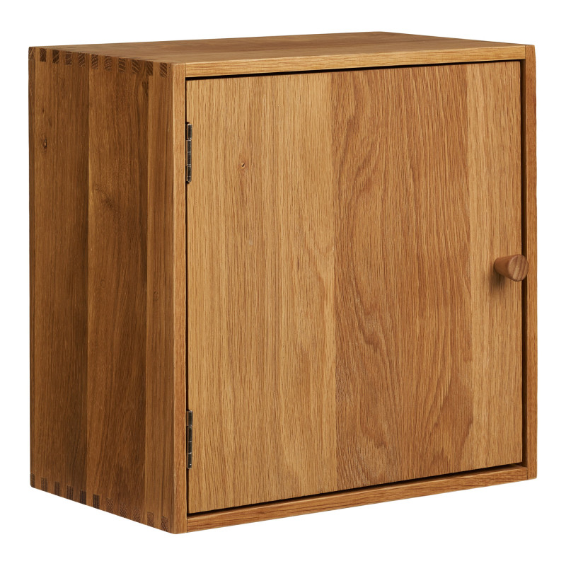 Étagère murale chêne avec porte 30x18x30 cm Townsville House Nordic - 1