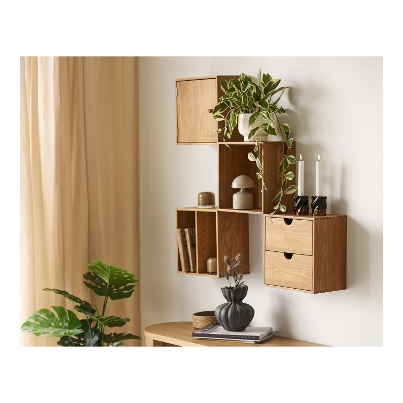 Étagère cube murale chêne naturel 30x18x30 cm Townsville House Nordic - 4