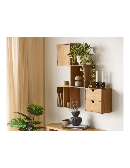 Étagère cube murale chêne naturel 30x18x30 cm Townsville House Nordic - 4