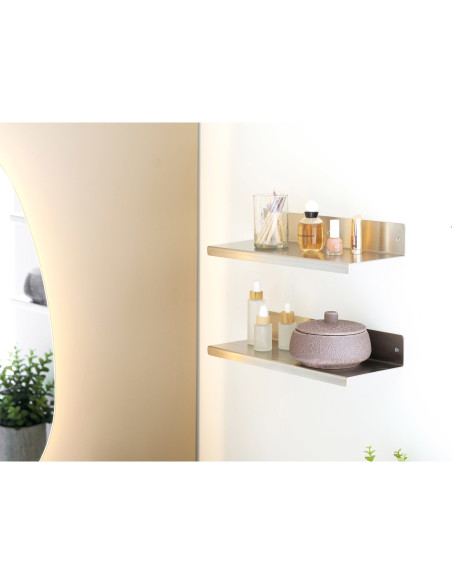 Étagère murale inox brossé argenté 40x15x8 cm Nagoya House Nordic - 2