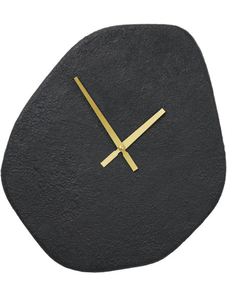 Horloge murale silencieuse noire et dorée 38x45 cm Vienna House Nordic - 1