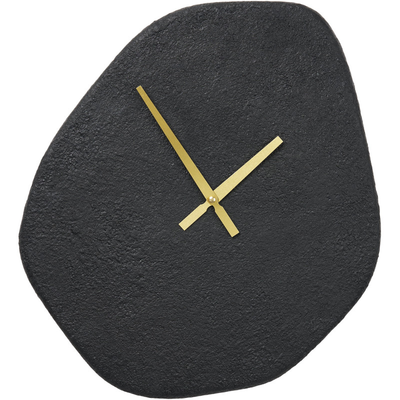 Horloge murale silencieuse noire et dorée 38x45 cm Vienna House Nordic - 1