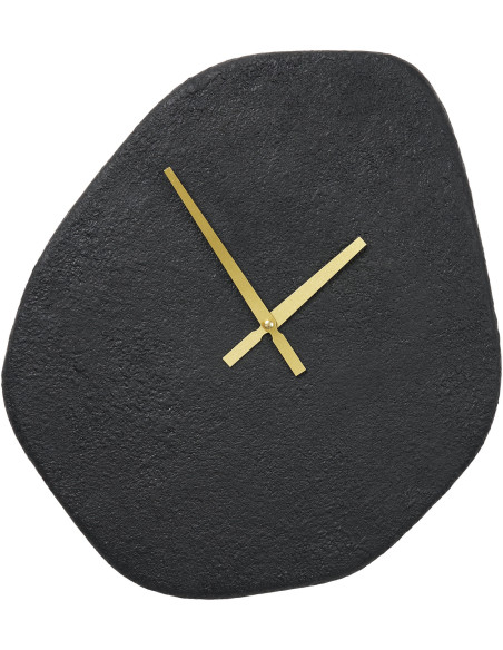 Horloge murale silencieuse noire et dorée 38x45 cm Vienna House Nordic - 1