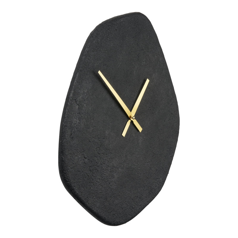 Horloge murale silencieuse noire et dorée 38x45 cm Vienna House Nordic - 3