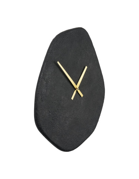Horloge murale silencieuse noire et dorée 38x45 cm Vienna House Nordic - 3