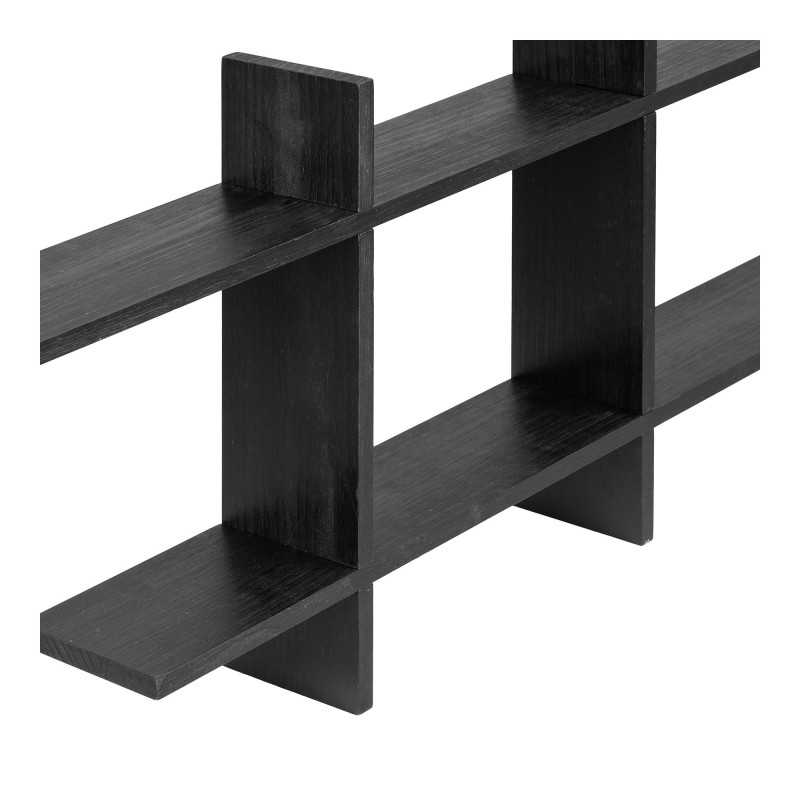 Étagère murale noire en bois FSC 86x10x38 cm Mostar House Nordic - 5