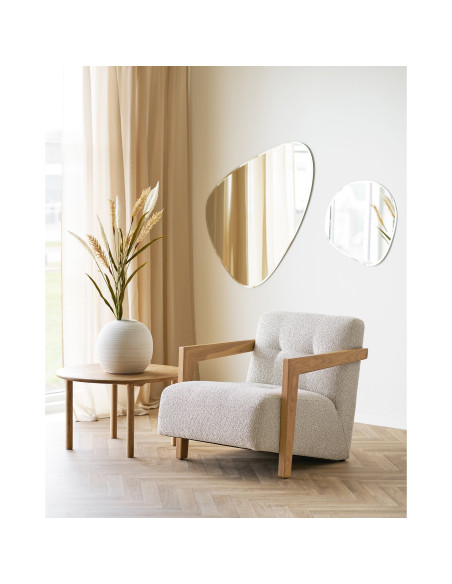 Miroir mural organique biseauté 50x50 cm Devonport House Nordic - 2