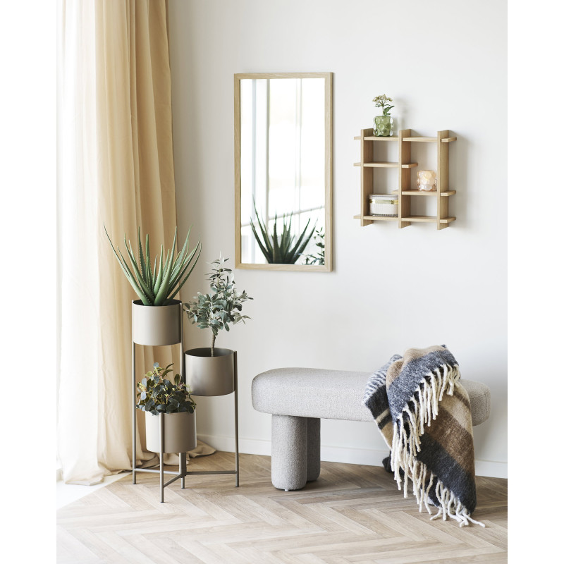 Miroir mural cadre bois clair 45x75 cm Scottsdale House Nordic - 2