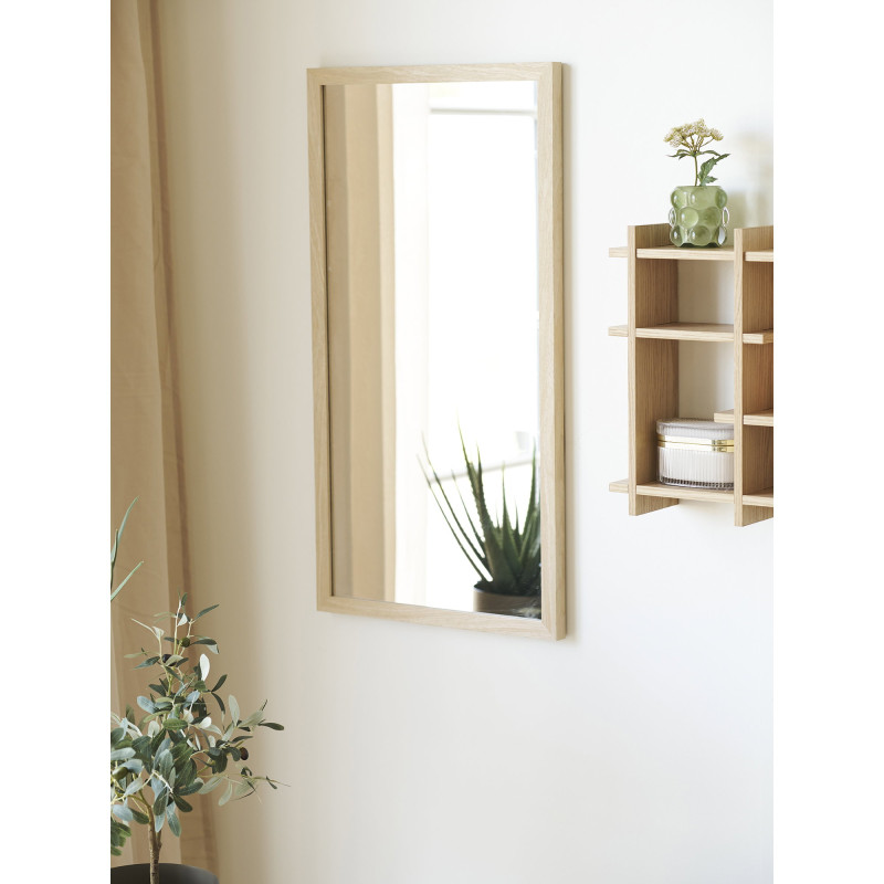 Miroir mural cadre bois clair 45x75 cm Scottsdale House Nordic - 5