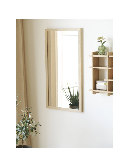 Miroir mural cadre bois clair 45x75 cm Scottsdale House Nordic - 5