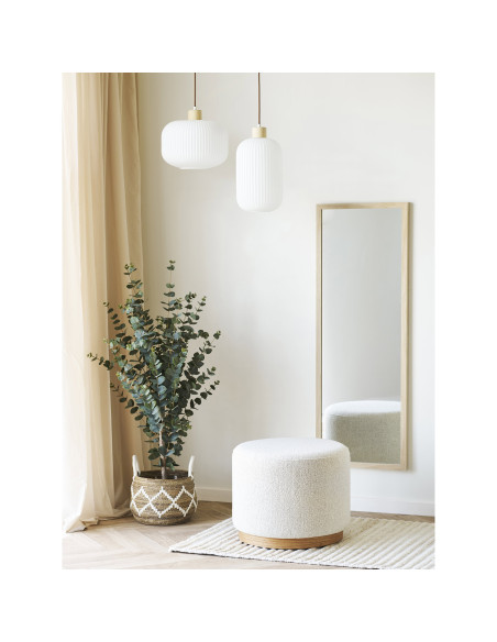 Miroir mural cadre effet bois clair 45x110 cm Scottsdale House Nordic - 2