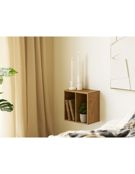 Étagère murale cube chêne FSC 30x18x30 cm Townsville House Nordic - 2