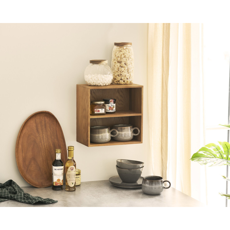 Étagère murale cube chêne FSC 30x18x30 cm Townsville House Nordic - 9
