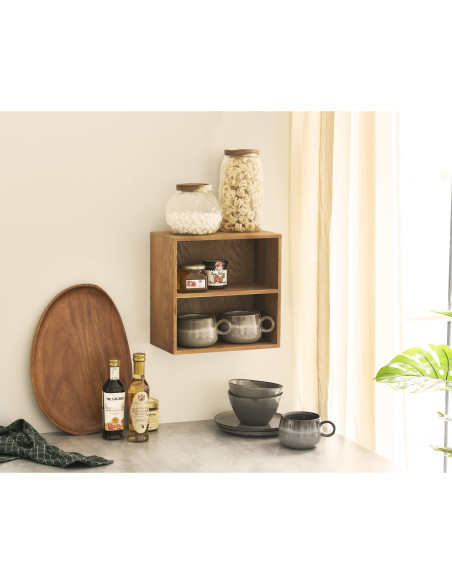 Étagère murale cube chêne FSC 30x18x30 cm Townsville House Nordic - 9