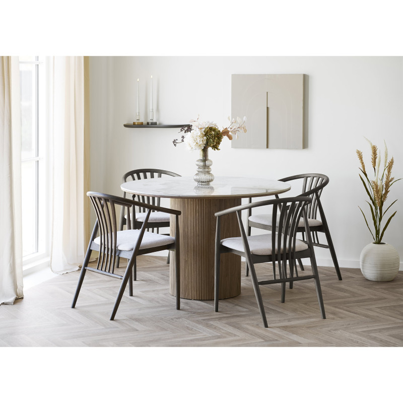 Étagère murale arrondie MDF marron 57 cm Botta House Nordic - 4