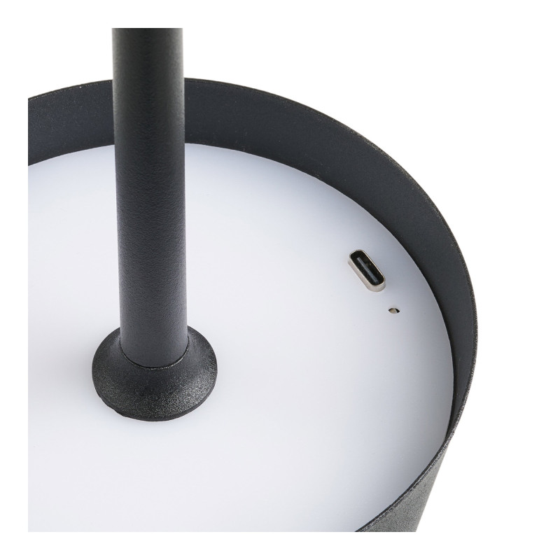 Lampe de table sans fil rechargeable noire 37 cm Bradford House Nordic - 4