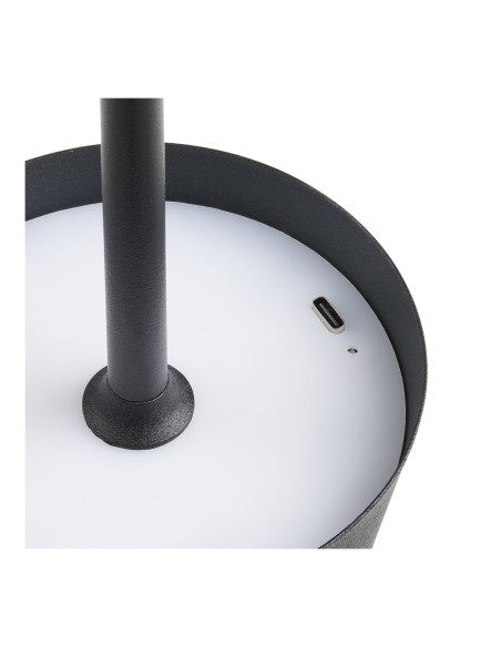 Lampe de table sans fil rechargeable noire 37 cm Bradford House Nordic - 4