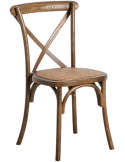 Lot de 2 chaises bistrot bois d’orme marron 50x44,5x89 cm Valoro