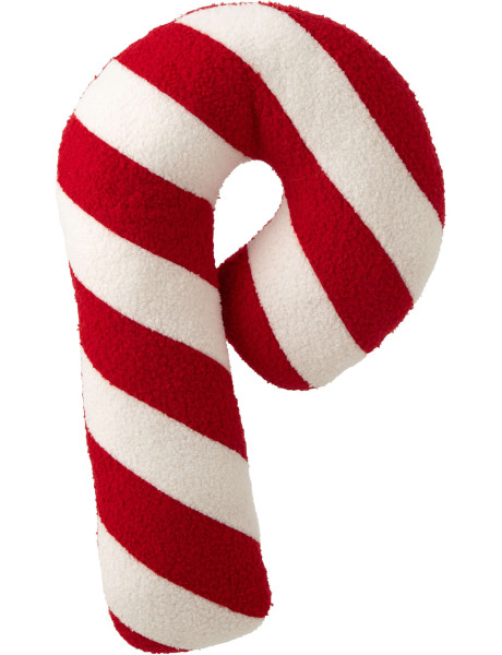 Coussin de Noël sucre d’orge rouge et blanc 63 cm Glivy J-Line - 1