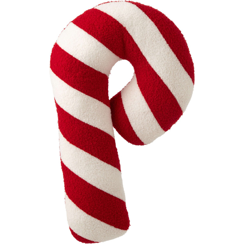 Coussin de Noël sucre d’orge rouge et blanc 63 cm Glivy J-Line - 1