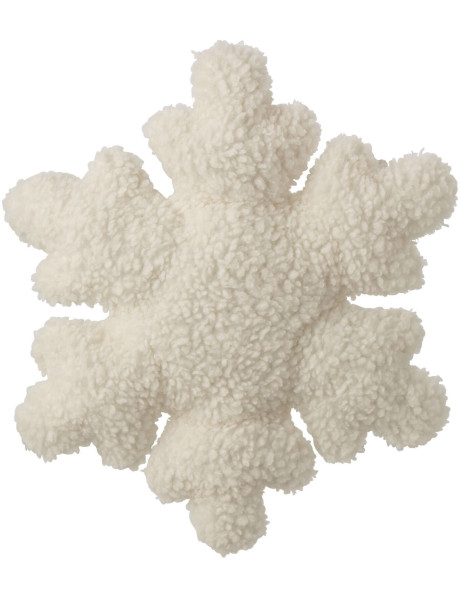 Coussin flocon de neige blanc 54 cm Fleyra J-Line - 1