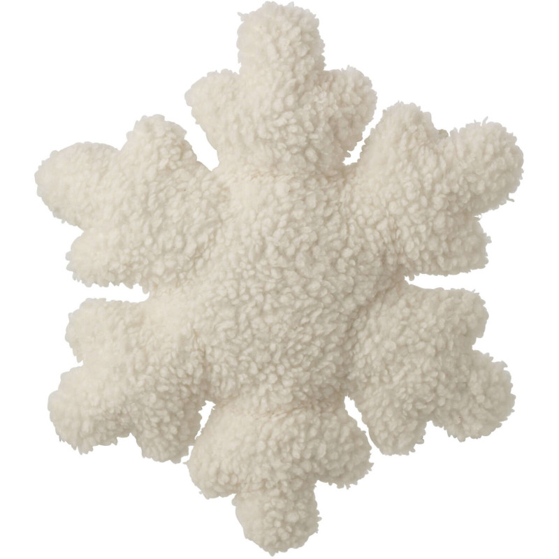 Coussin flocon de neige blanc 54 cm Fleyra J-Line - 1