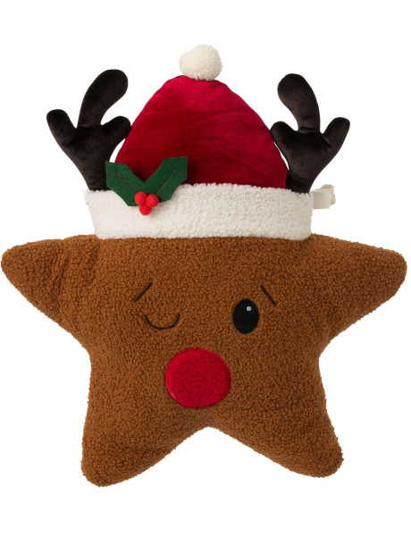 Coussin de Noël étoile renne 50 cm Rodvik J-Line - 1