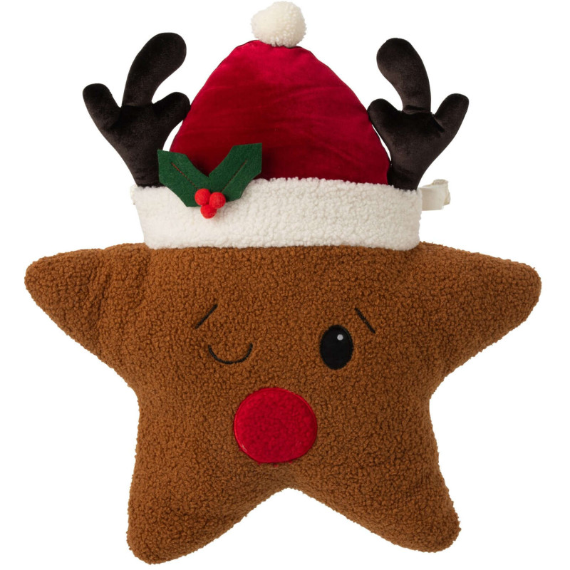 Coussin de Noël étoile renne 50 cm Rodvik J-Line - 1