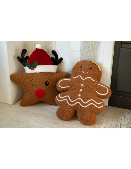 Coussin de Noël étoile renne 50 cm Rodvik J-Line - 2