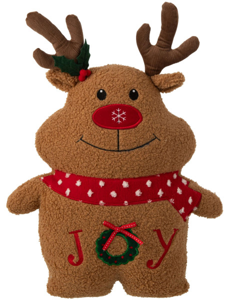 Coussin renne de Noël brun 36x11x48 cm Rodvik J-Line - 1