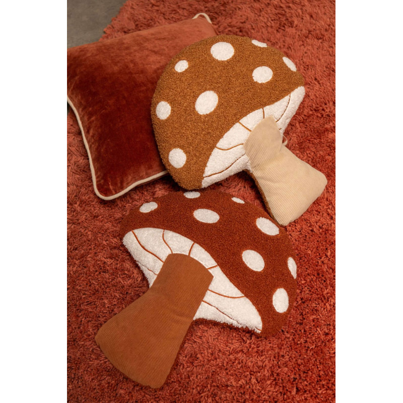 Lot de 2 coussins champignons automne 40x32x35 cm Mossyn J-Line - 2