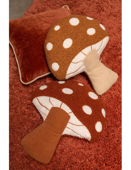 Lot de 2 coussins champignons automne 40x32x35 cm Mossyn J-Line - 2