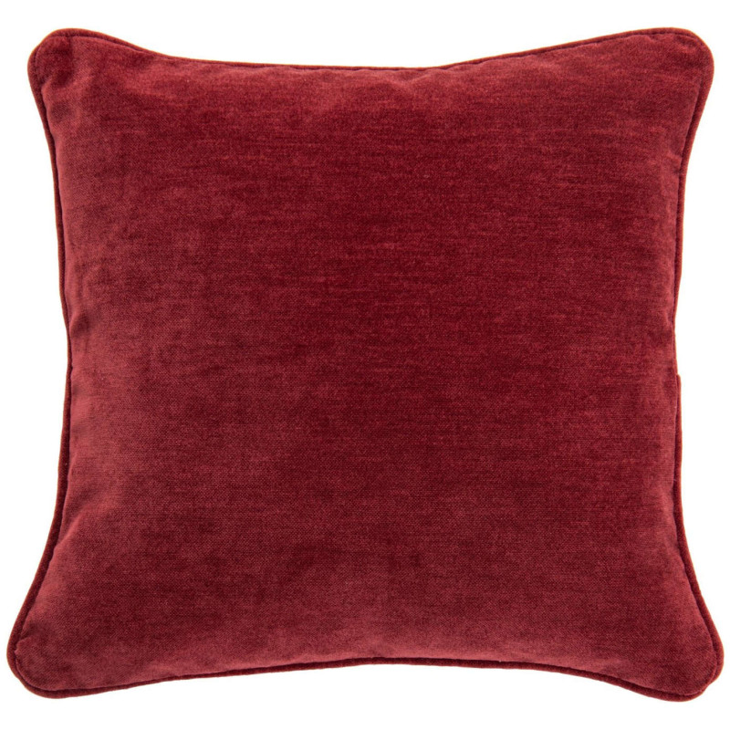 Coussin carré bordeaux en polyester 50x50 cm Zaryel J-Line - 1