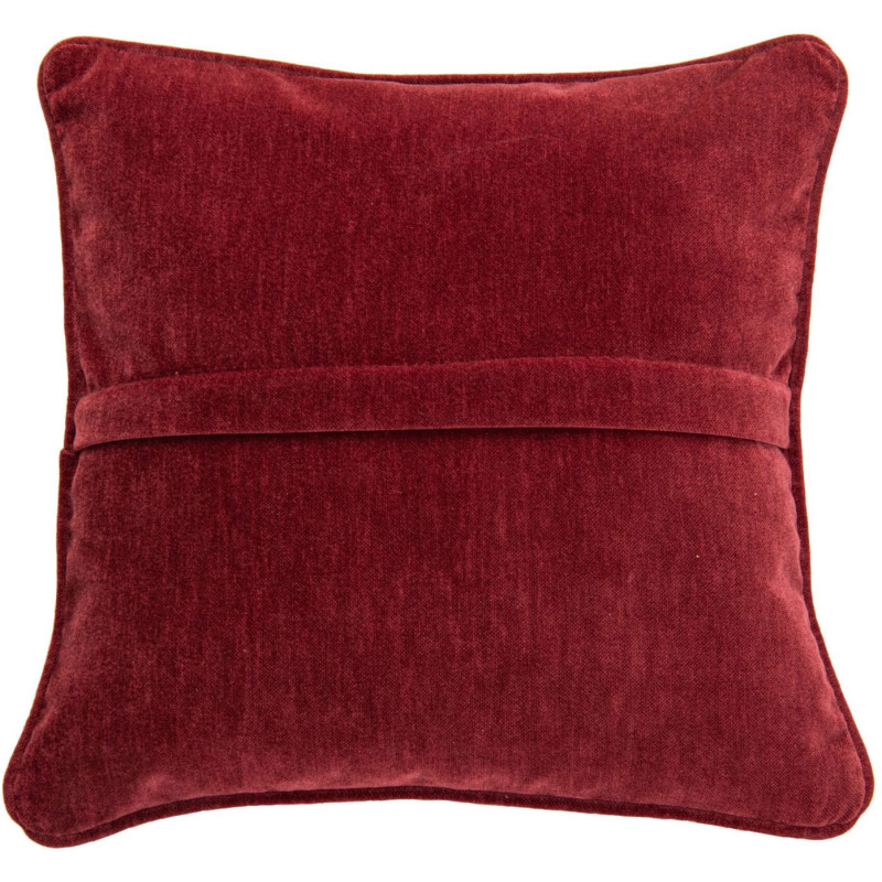 Coussin carré bordeaux en polyester 50x50 cm Zaryel J-Line - 3