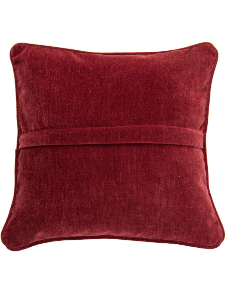 Coussin carré bordeaux en polyester 50x50 cm Zaryel J-Line - 3
