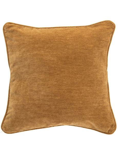 Coussin carré jaune moutarde en polyester 50x50 cm Zaryel J-Line - 1