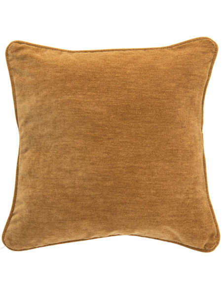 Coussin carré jaune moutarde en polyester 50x50 cm Zaryel J-Line - 1