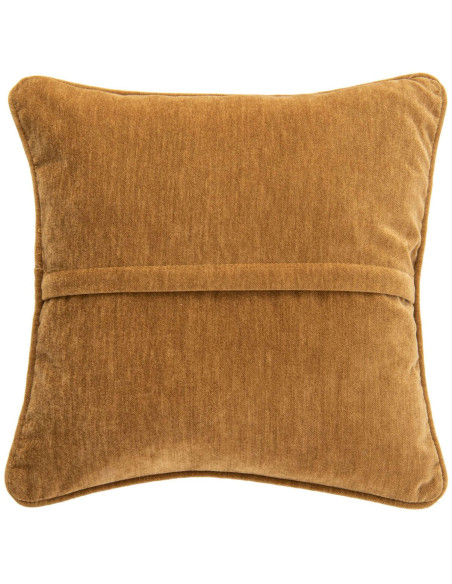 Coussin carré jaune moutarde en polyester 50x50 cm Zaryel J-Line - 2