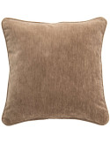 Coussin carré taupe en polyester 50x50 cm Zaryel