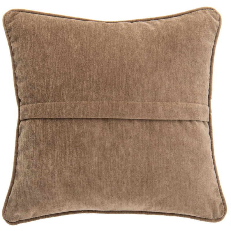 Coussin carré taupe en polyester 50x50 cm Zaryel J-Line - 2