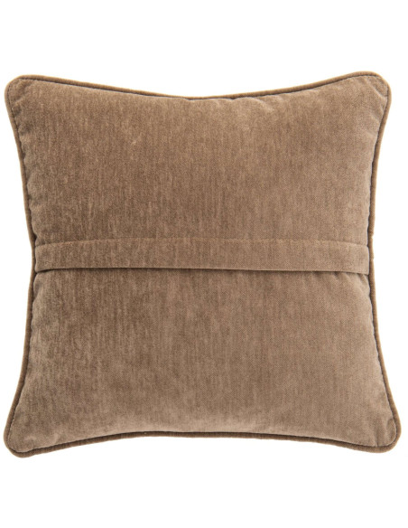 Coussin carré taupe en polyester 50x50 cm Zaryel J-Line - 2