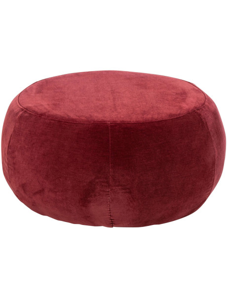 Pouf rond bordeaux 79x79x38 cm Zaryel J-Line - 1